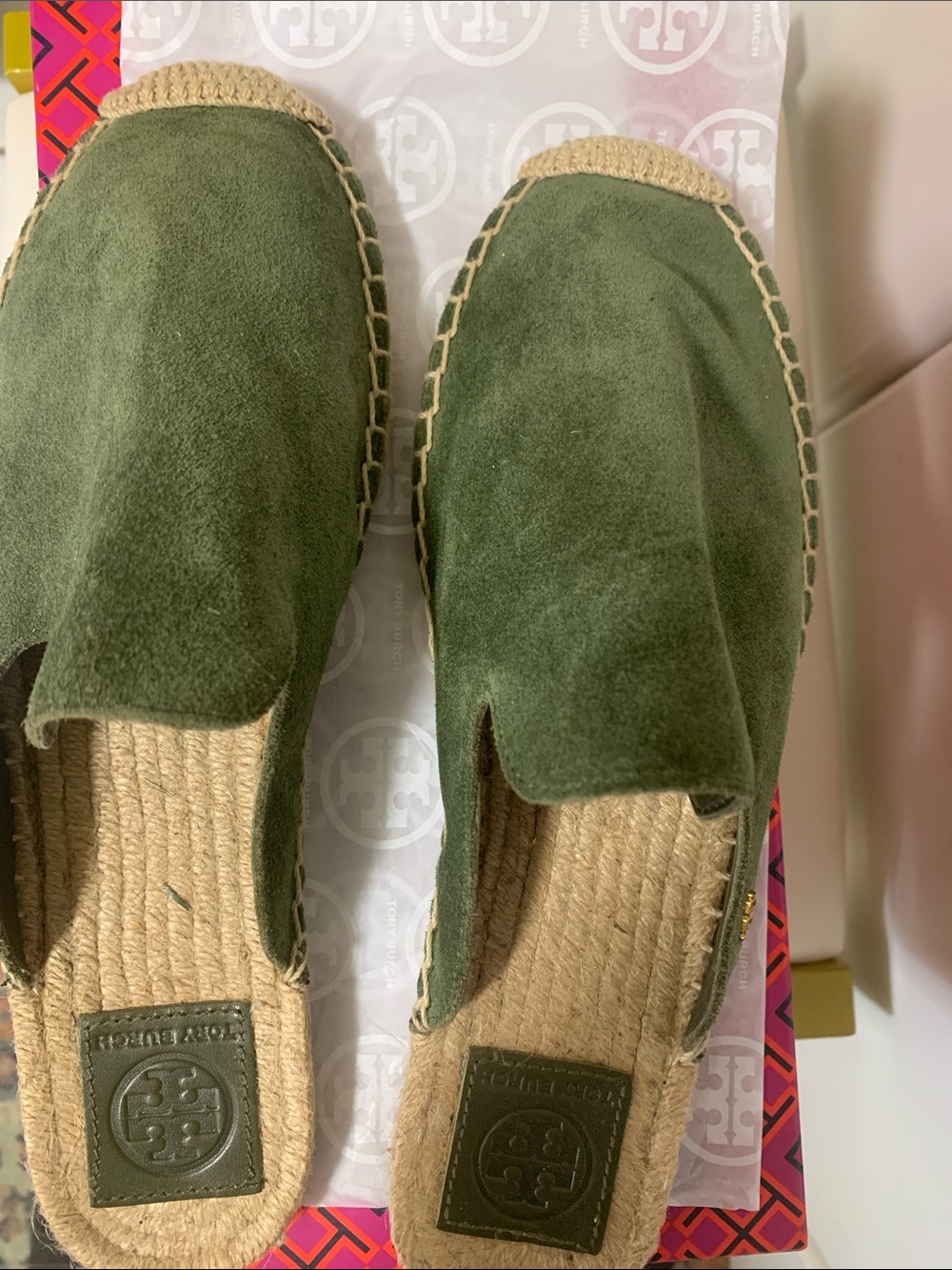 Tory Burch Nat Suede Espadrille Slide - Leccio (Tan)